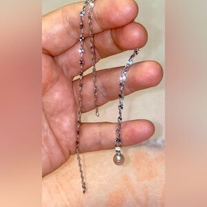 🥰Elegant Pink Pearl Pendant Necklace. 925 Sterling Silver.🥰